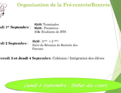 Planning de rentrée scolaire 2025-2026